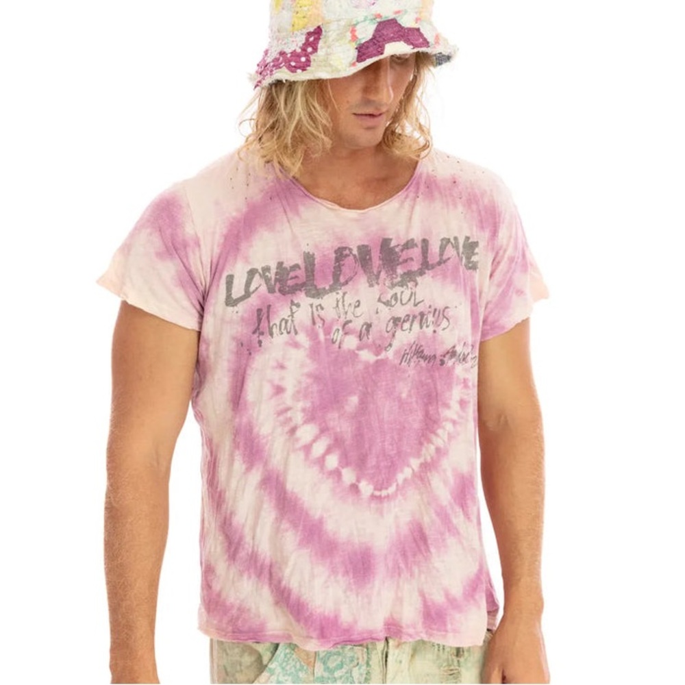 Magnolia Pearl Love Tee Short Sleeve Shirt Lovebeam pink tie dye one size o/s